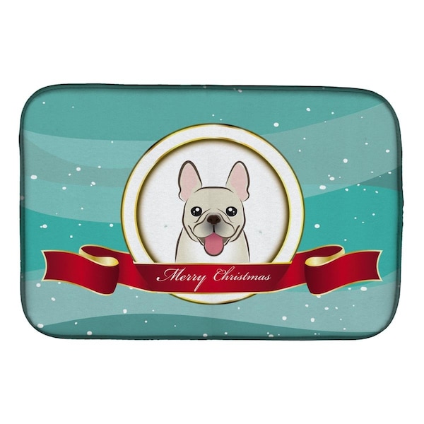 Carolines Treasures French Bulldog Merry Christmas Dish Drying Mat - BB1548DDM