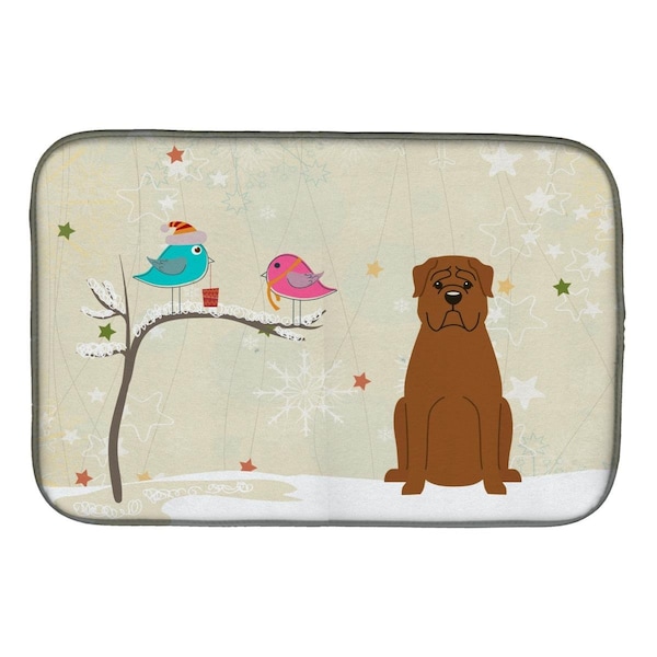 Carolines Treasures Christmas Presents Between Friends Dogue De Bourdeaux Dish Drying Mat - BB2545DDM