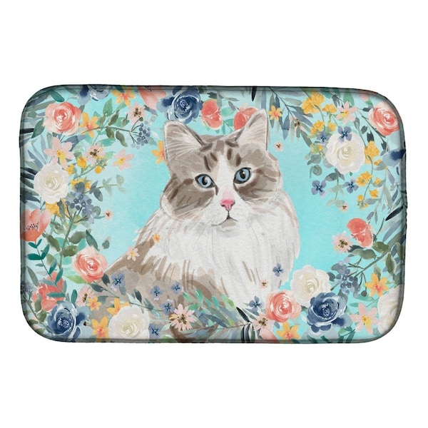 Carolines Treasures Siberian Spring Flowers Dish Drying Mat - CK3399DDM