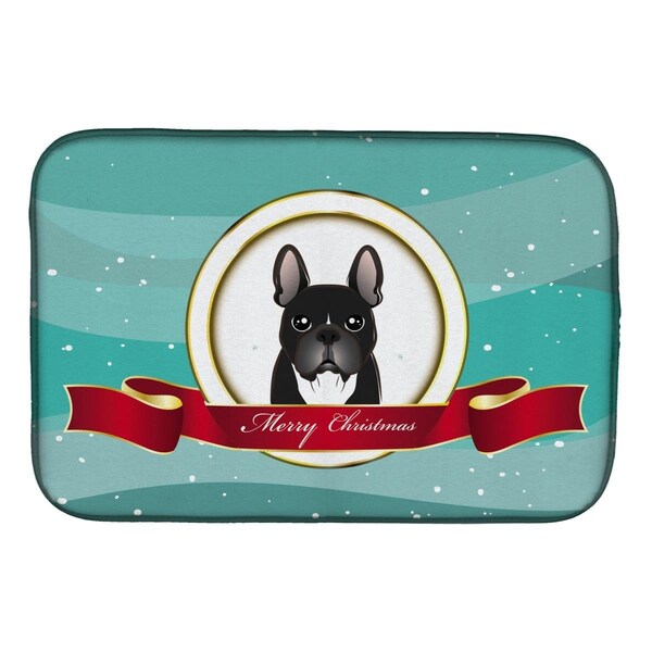Carolines Treasures French Bulldog Merry Christmas Dish Drying Mat - BB1537DDM