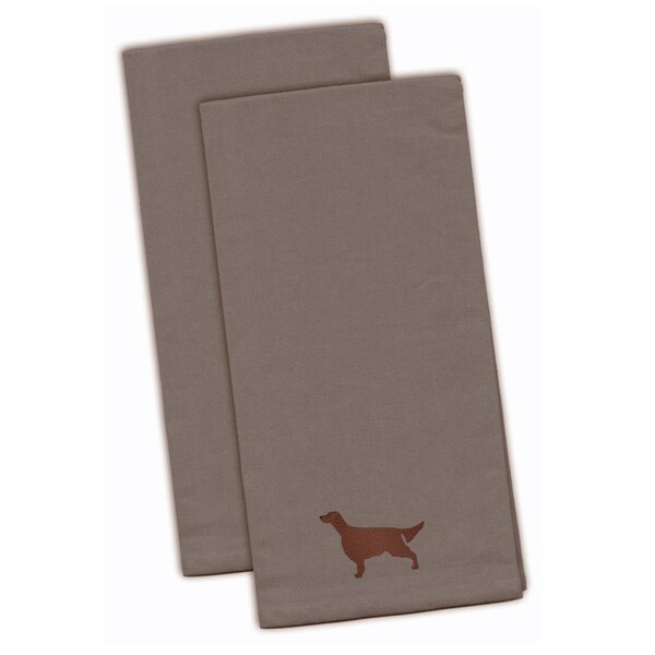 Carolines Treasures Irish Setter Gray Embroidered Kitchen Towel - BB3393GYTWE