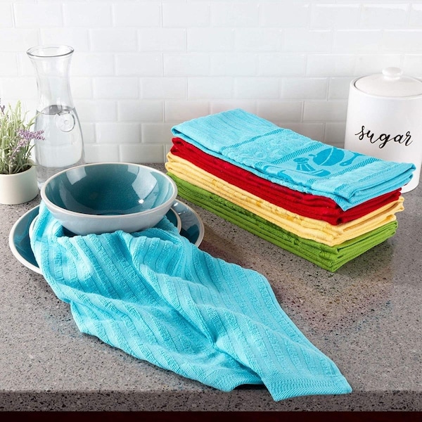 Bedford 16 x 28 in. Home Kitchen Dish Towels; Multi-Color - 69A-39376