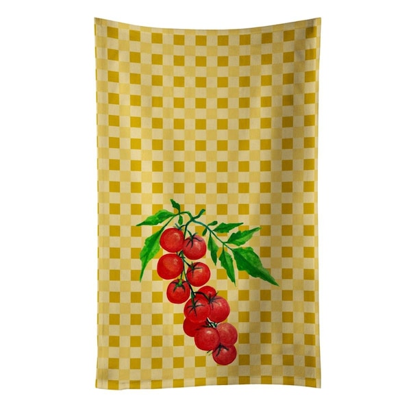 Carolines Treasures Cherry Tomato on Basketweave Kitchen Towel - BB7194KTWL