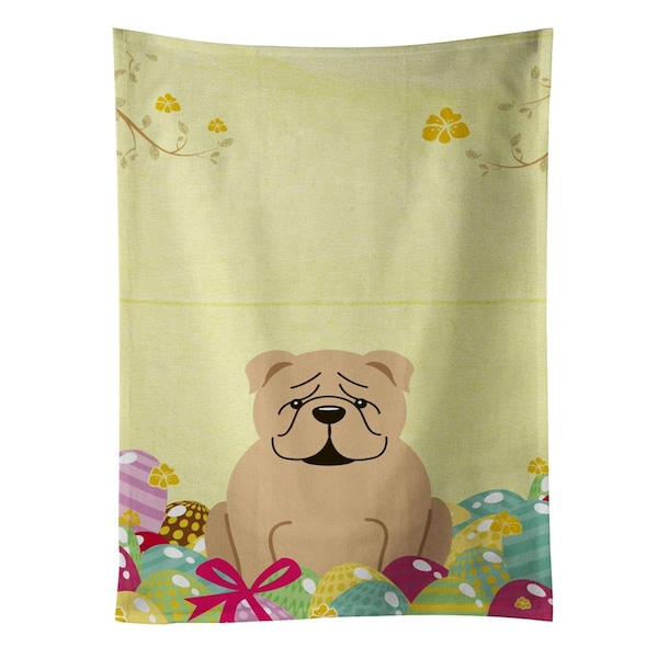 Carolines Treasures Easter Eggs English Bulldog Fawn Kitchen Towel - BB6124KTWL