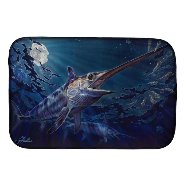 Carolines Treasures Prince of Darkness Swordfish Dish Drying Mat - JMA2006DDM
