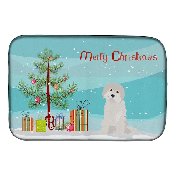 Carolines Treasures Maltese No.2 Christmas Tree Dish Drying Mat - CK3501DDM