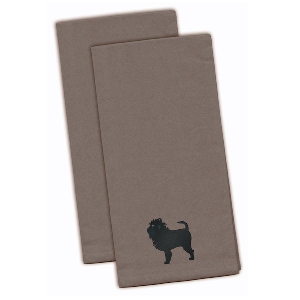 Carolines Treasures Affenpinscher Gray Embroidered Kitchen Towel - BB3448GYTWE