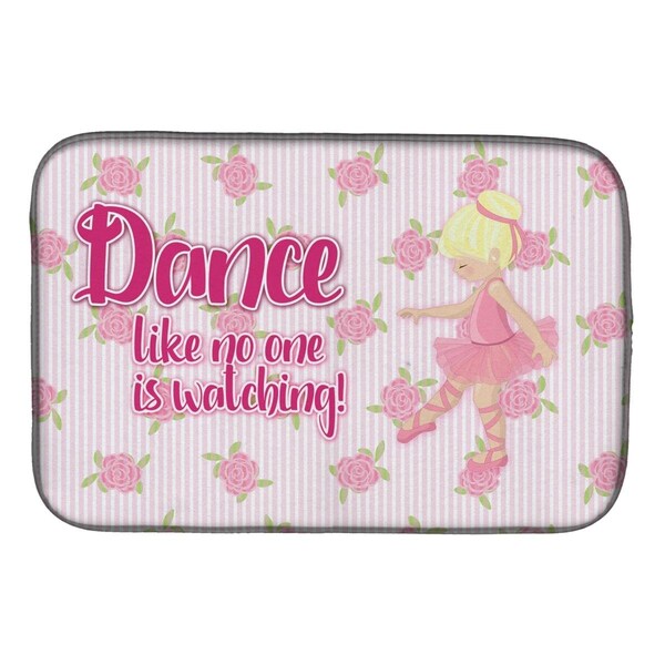 Carolines Treasures Ballet Dance Blonde Dish Drying Mat - BB5391DDM
