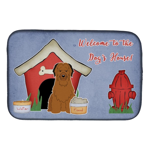 Carolines Treasures Dog House Collection Briard Brown Dish Drying Mat - BB2836DDM