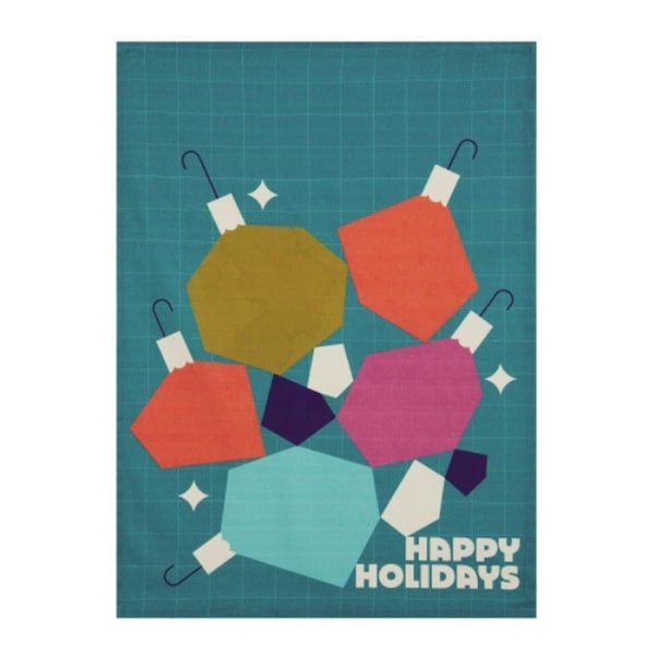 Peking Handicraft 18 x 25 in. Polygon Holiday Kitchen Towel, 4PK - 04EO180C