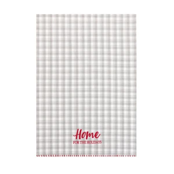 Peking Handicraft 18 x 25 in. Gray Plaid Home Kitchen Towel, 4PK - 04AAT37C