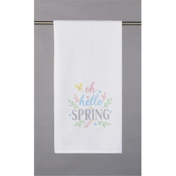 Tarifa 18 x 25 in. Oh Hello Spring Kitchen Towel, 4PK - TA3685874