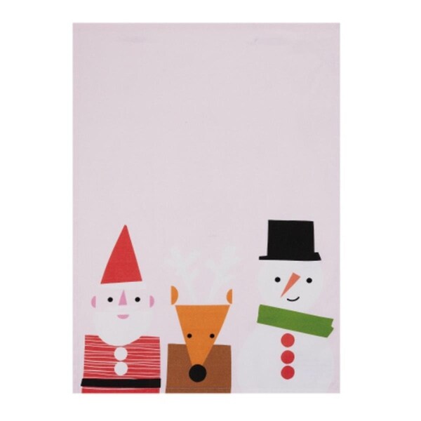 Peking Handicraft 18 x 25 in. Santa & Friends Kitchen Towel, 4PK - 04APS81C