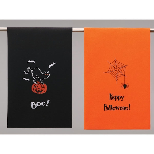 Tarifa 16 x 25 in. Happy Halloween Kitchen Towel, 2PK - TA3673727