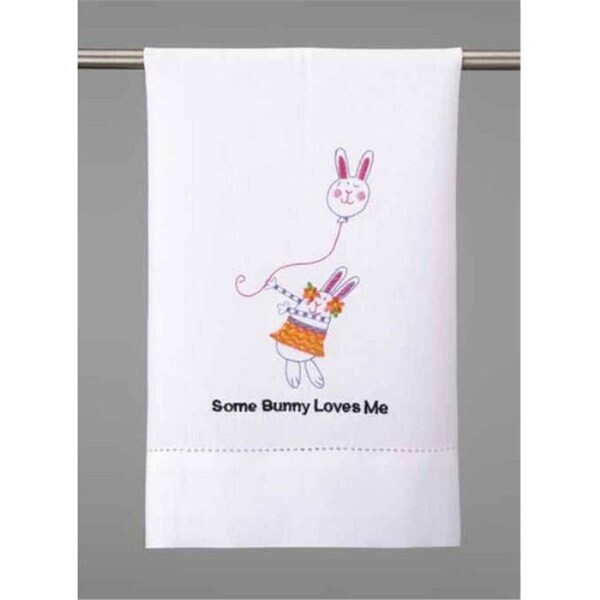 Peking Handicraft 14 x 22 in. Bunny Loves Me GT 1 Design Kitchen Towel - 04CEL23WC