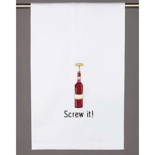 Tarifa 16 x 25 in. Screw It Kitchen Towel, 4PK - TA3691731