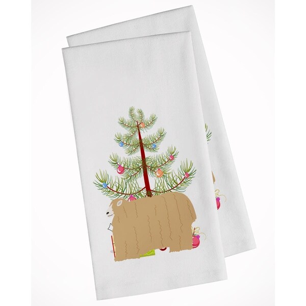 Carolines Treasures Lincoln Longwool Sheep Christmas White Kitchen Towel, 2PK - BB9338WTKT