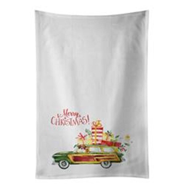 Carolines Treasures 28 x 19 in. Merry Christmas Beagle White Dish Towels Kitchen Towel, 2PK - CK2442WTKT
