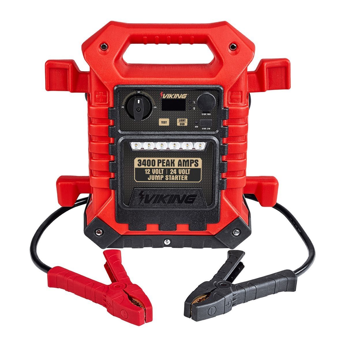 Arrancador de batería portátil y paquete de energía Viking 3400 Peak Amp Pro para automóviles - 57084