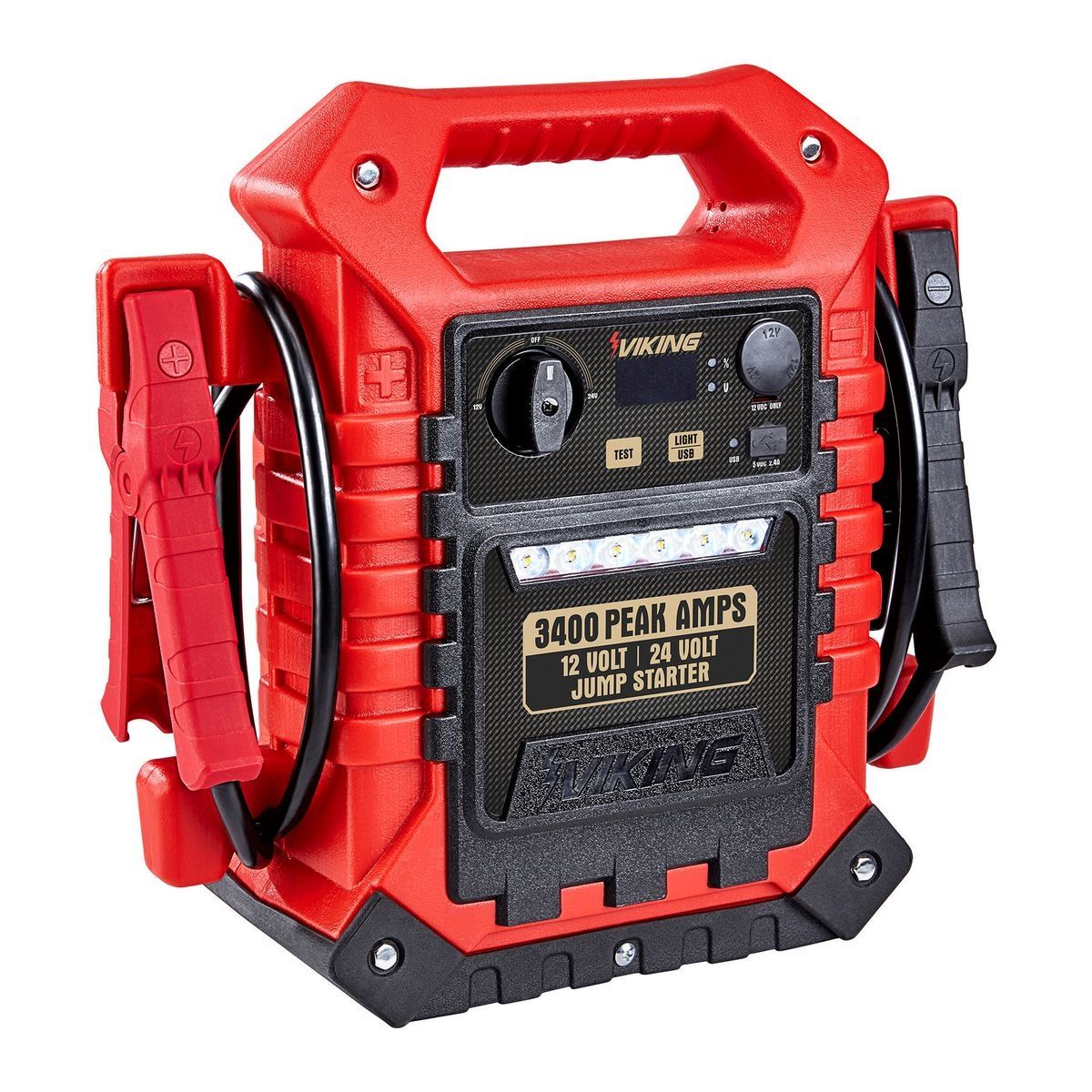 Arrancador de batería portátil y paquete de energía Viking 3400 Peak Amp Pro para automóviles - 57084