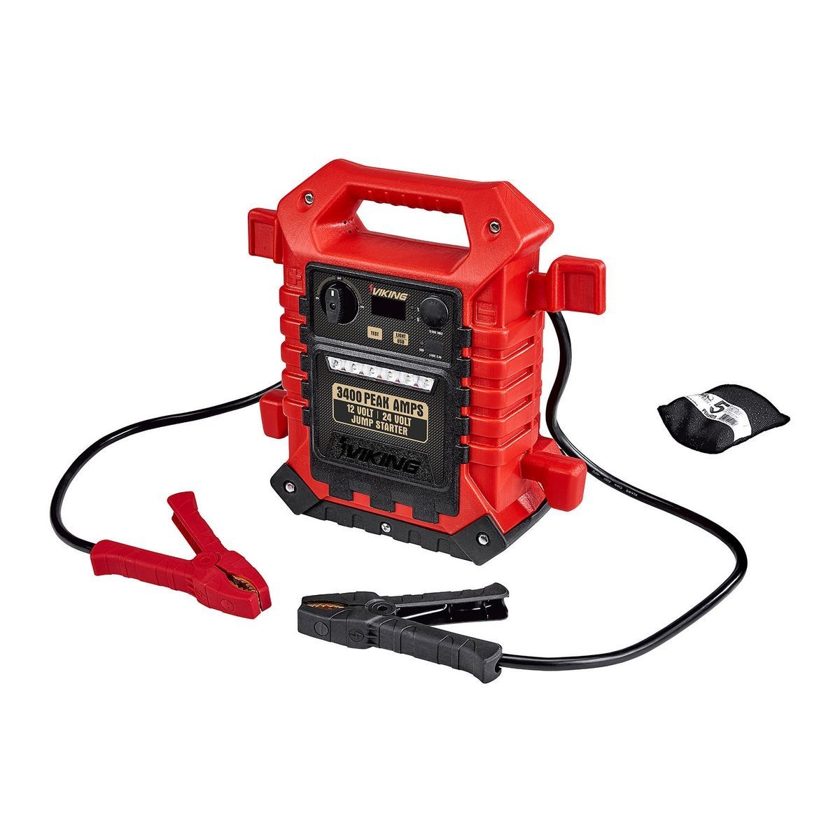 Arrancador de batería portátil y paquete de energía Viking 3400 Peak Amp Pro para automóviles - 57084
