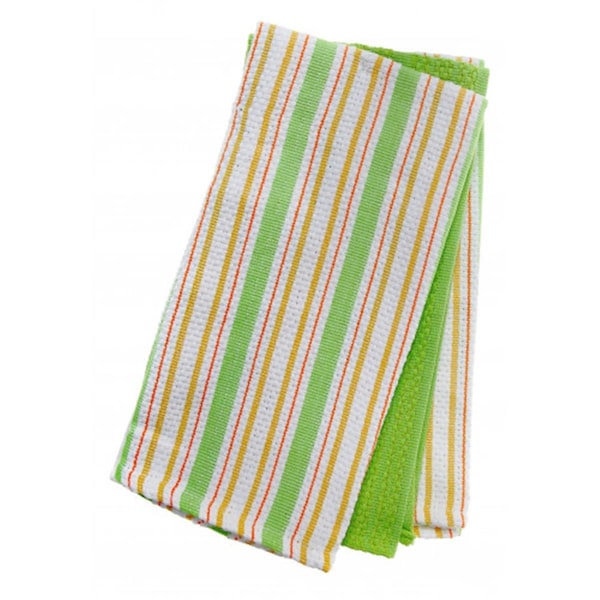 Mr. Mjs Trading 3 Piece Tea Towels Set, Green Stripes - AG-34629