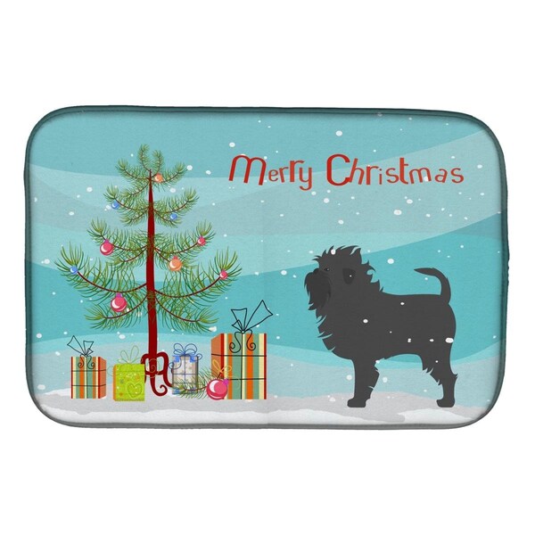 Carolines Treasures Affenpinscher Merry Christmas Tree Dish Drying Mat - BB2966DDM