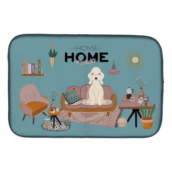 Carolines Treasures 14 x 21 in. Sandy Bedlington Terrier Sweet Home Dish Drying Mat - CK7936DDM