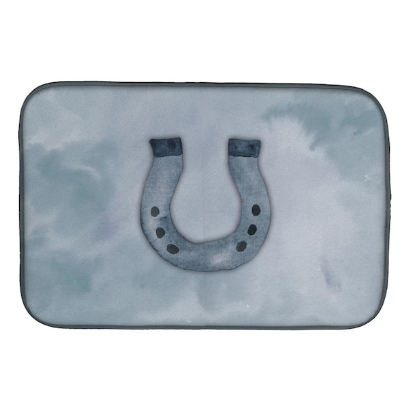 Carolines Treasures Horseshoe Watercolor Dish Drying Mat - BB7370DDM