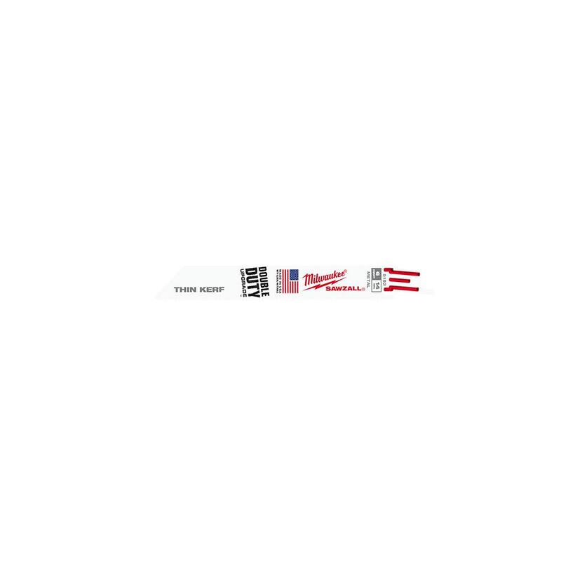 Milwaukee 6 pulgadas 14 TPI Hojas de sierra alternativa para corte de metal mediano SAWZALL (paquete de 50) - 48-01-6182