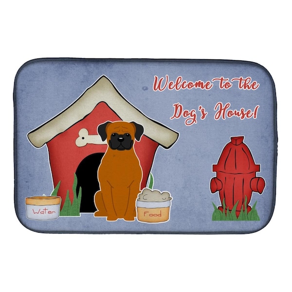 Carolines Treasures Dog House Collection Fawn Boxer Dish Drying Mat - BB2869DDM