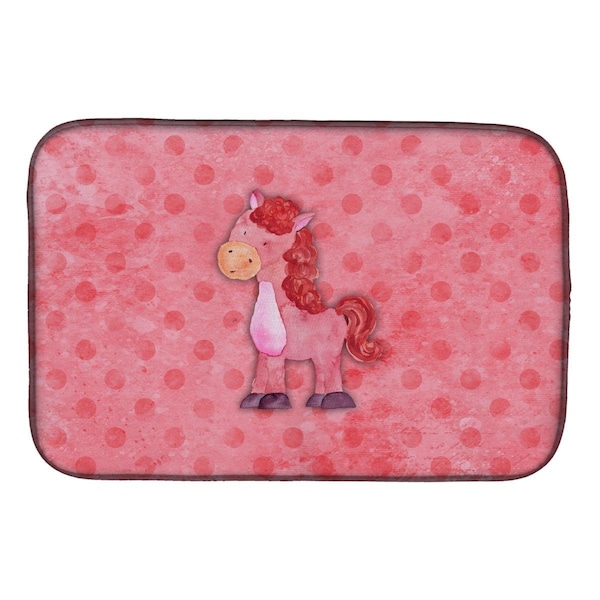 Carolines Treasures Polkadot Horse Watercolor Dish Drying Mat - BB7379DDM