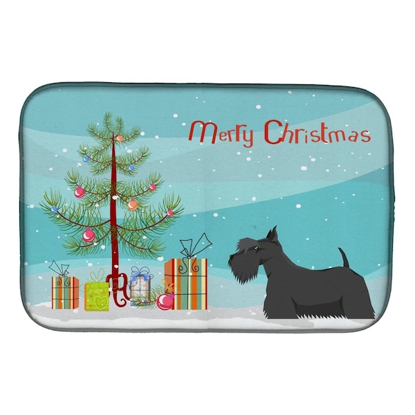 Carolines Treasures Scottish Terrier Christmas Tree Dish Drying Mat - CK3560DDM
