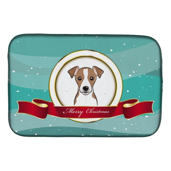 Carolines Treasures Jack Russell Terrier Merry Christmas Dish Drying Mat - BB1570DDM