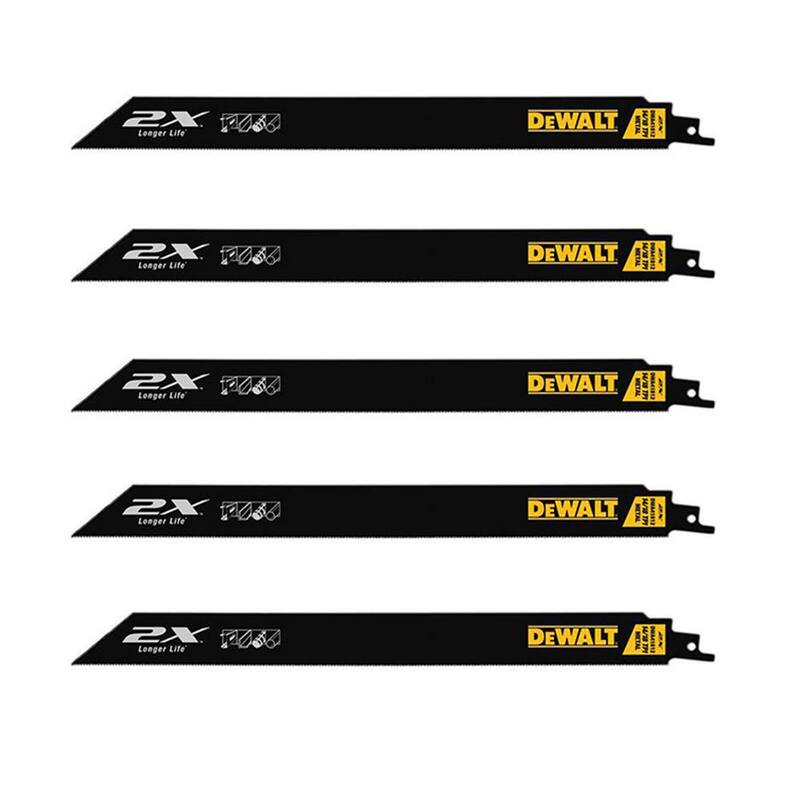 DEWALT Hoja de corte de metal premium de 12 pulgadas 2x (paquete de 5) - DWA41812