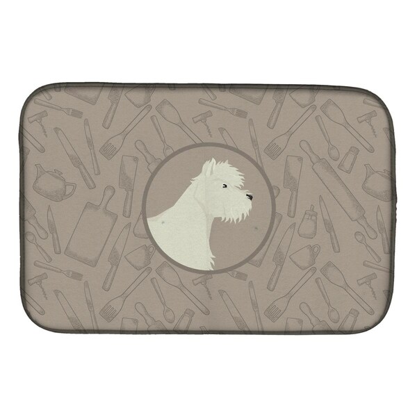 Carolines Treasures Westie in the Kitchen Dish Drying Mat - CK2216DDM