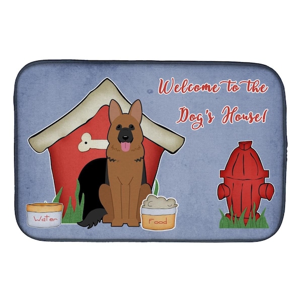 Carolines Treasures Dog House Collection German Shepherd Dish Drying Mat - BB2821DDM