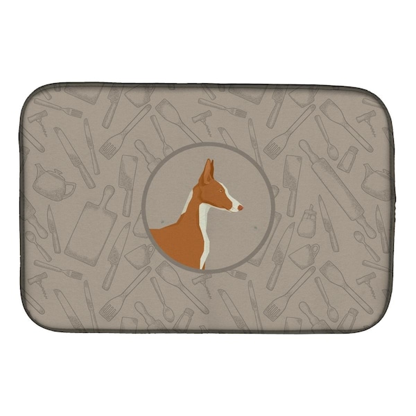 Carolines Treasures Ibizan Hound in the Kitchen Dish Drying Mat - CK2192DDM