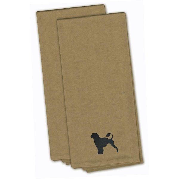 Carolines Treasures Portuguese Water Dog Tan Embroidered Kitchen Towel - BB3468TNTWE