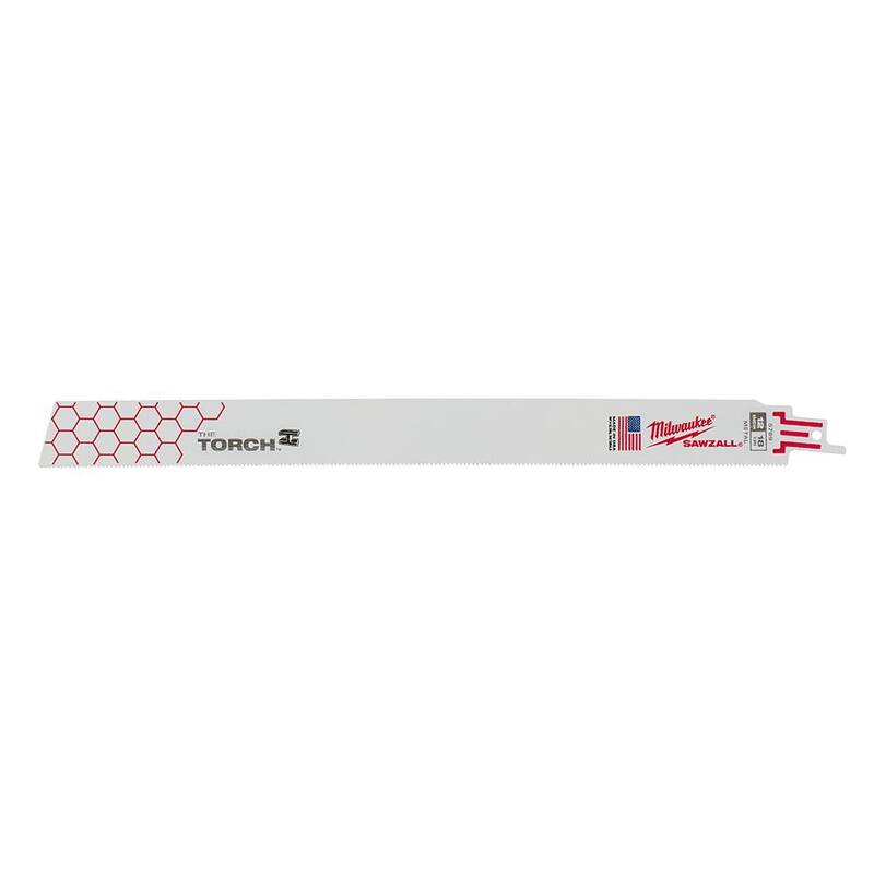 Milwaukee 12 pulgadas 18 TPI Antorcha BiMetal para corte de metal mediano para sierra reciproca SAWZALL (paquete de 15 hojas) - 48-00-5789S-48-00-5789S-48-00-5789S