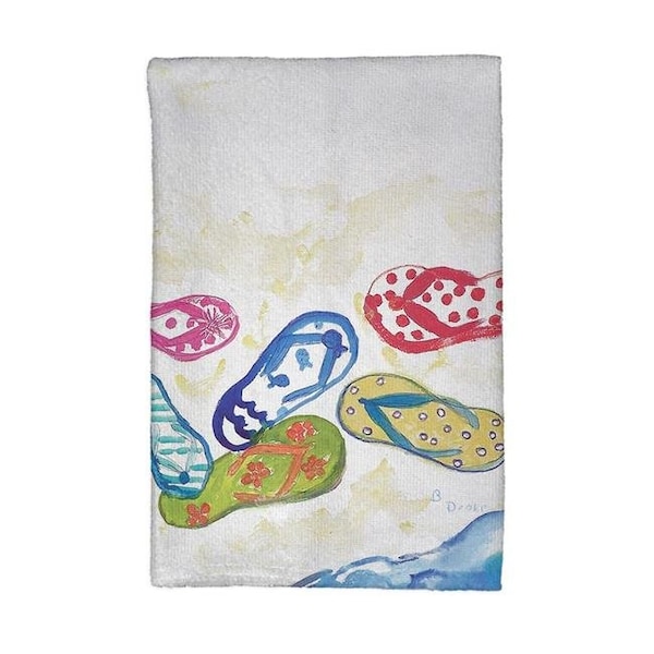 Betsy Drake Betsy Drake KT154 Six Flip Flops Kitchen Towel - KT154
