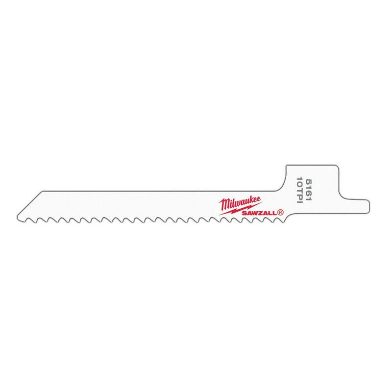 Hoja de sierra reciproca Milwaukee 3-5/8 in. 10 TPI para corte de metal (paquete de 5) - 48-00-5161