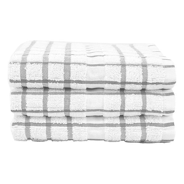 Martex Kitchen Towel, Gray, 25" L, 15" W, PK144 - 1C41657