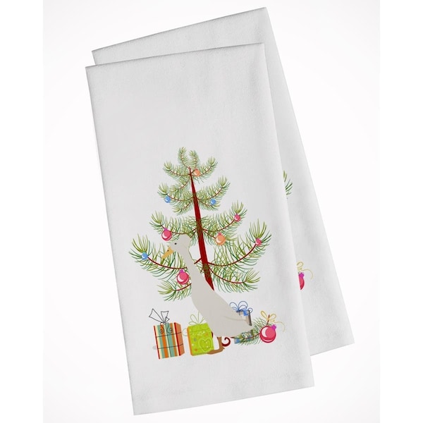 Carolines Treasures Bali Duck Christmas White Kitchen Towel, 2PK - BB9226WTKT