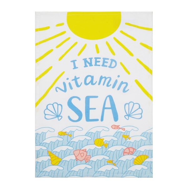 Tarifa 18 x 25 in. I Need Vitamin Sea Kitchen Towel, 4PK - TA3685845