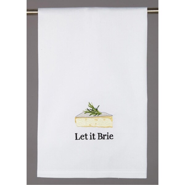 Peking Handicraft 16 x 25 in. Let It Brie Kitchen Towel, 4PK - 04HRS1802WC
