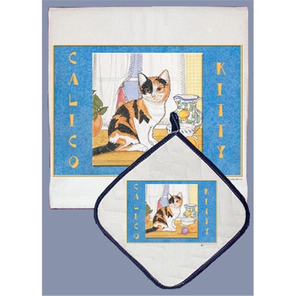 Bakebetter Cat Dish Towel And Pot Holder Set - BA3677436
