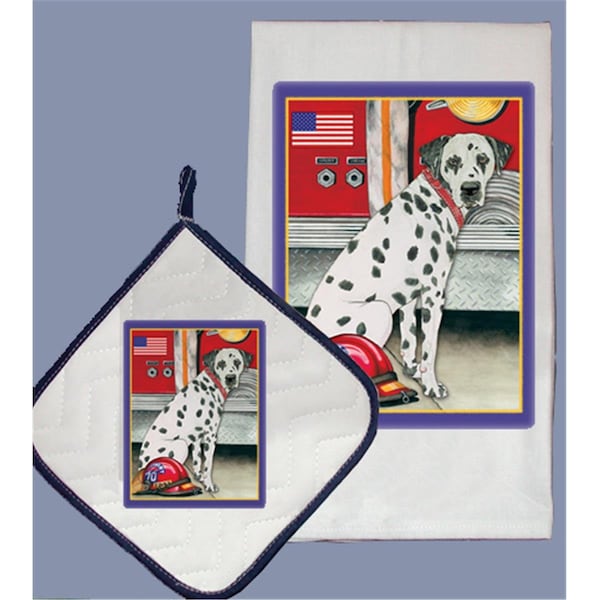 Pipsqueak Productions Dish Towel and Pot Holder Set - Dalmatian - DP883