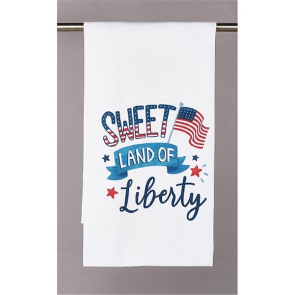 Peking Handicraft 18 x 25 in. Sweet Land of Liberty Kitchen Towel, 4PK - 04TG1107WC