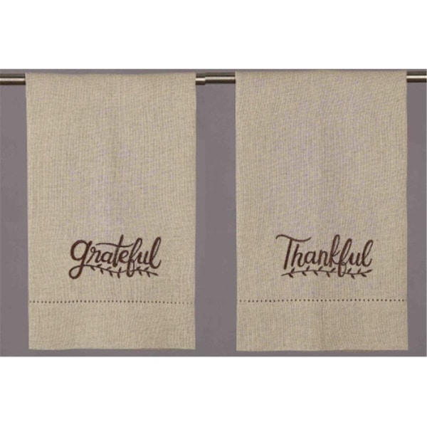 Tarifa 14 x 22 in. Grateful Thankful GT 2 Design Kitchen Towel, 8PK - TA3678908